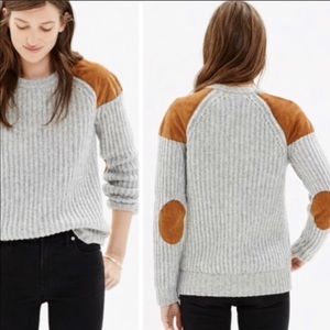 Madewell Wool Sweater with Elbow Patches